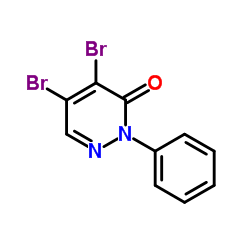 4,5-二溴-2-苯基-2,3-二氢哒嗪-3-酮结构式