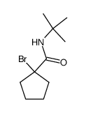 1-Brom-1-tert-butylaminoformyl-cyclopentan结构式