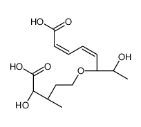 (2Z,4E)-6-[(3R,4S)-4-carboxy-4-hydroxy-3-methylbutoxy]-7-hydroxyocta-2,4-dienoic acid Structure