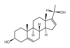 pregna-5,16-diene-3β,20αF-diol Structure