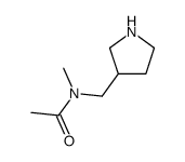 N-Methyl-N-pyrrolidin-3-ylmethyl-acetamide结构式