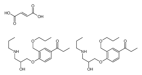 1-Propanone, 1-(4-(2-hydroxy-3-(propylamino)propoxy)-3-(propoxymethyl) phenyl)-, (E)-2-butenedioate (2:1) (salt) structure