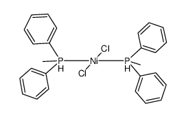 trans-{(CH3(C6H5)2P)2}NiCl2结构式