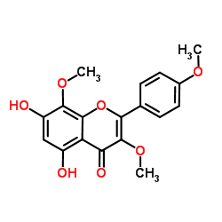 5,7-Dihydroxy-3,4',8-trimethoxyflavone structure