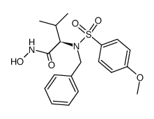 N-hydroxy-2(R)-[[(4-methoxyphenyl)sulfonyl]benzylamino]-3-methylbutanamide结构式