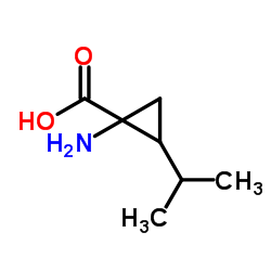 Cyclopropanecarboxylic acid, 1-amino-2-(1-methylethyl)- (9CI) Structure