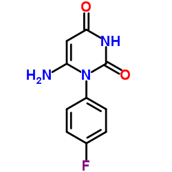 6-AMINO-1-(4-FLUOROPHENYL)PYRIMIDINE-2,4(1H,3H)-DIONE结构式