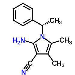 2-Amino-4,5-dimethyl-1-[(1S)-1-phenylethyl]-1H-pyrrole-3-carbonitrile Structure