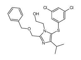 2-[5-(3,5-dichlorophenyl)sulfanyl-2-(phenylmethoxymethyl)-4-propan-2-ylimidazol-1-yl]ethanol Structure