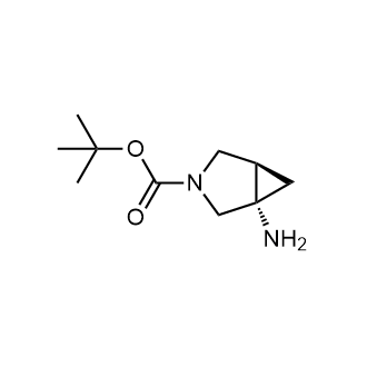 (1S,5R)-1-氨基-3-氮杂双环[3.1.0]己烷-3-甲酸叔丁酯结构式