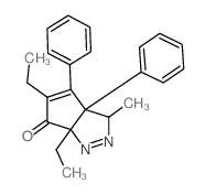 1,3-diethyl-6-methyl-4,5-diphenyl-7,8-diazabicyclo[3.3.0]octa-3,7-dien-2-one structure