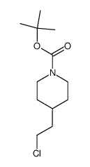 4-(2-chloroethyl)piperidine-1-carboxylic acid tert-butyl ester结构式