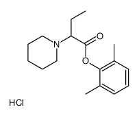 2,6-Dimethylphenyl 2-(1-piperidinyl)butanoate hydrochloride (1:1) Structure