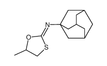 N-(1-adamantyl)-5-methyl-1,3-oxathiolan-2-imine结构式