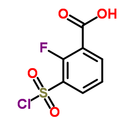 3-chlorosulfonyl-2-fluorobenzoic acid结构式