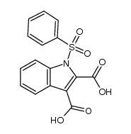 1-(phenylsulfonyl)indole-2,3-dicarboxylic acid Structure