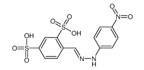 (E)-4-((2-(4-nitrophenyl)hydrazono)Methyl)benzene-1,3-disulfonic acid结构式