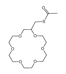 S-((1,4,7,10,13,16-hexaoxacyclooctadecan-2-yl)methyl) ethanethioate Structure