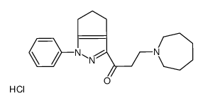 3-(azepan-1-yl)-1-(1-phenyl-5,6-dihydro-4H-cyclopenta[c]pyrazol-3-yl)propan-1-one,hydrochloride结构式