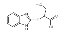 2-(1H-Benzoimidazol-2-ylsulfanyl)-butyric acid Structure