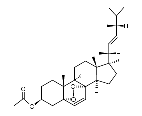 ergosterol 5,8-endoperoxide acetate Structure
