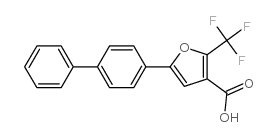 5-[1,1'-biphenyl]-4-yl-2-(trifluoromethyl)-3-furoic acid structure