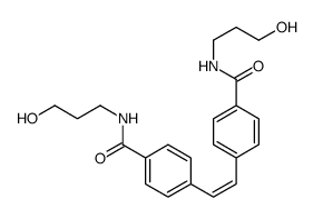 N-(3-hydroxypropyl)-4-[2-[4-(3-hydroxypropylcarbamoyl)phenyl]ethenyl]benzamide结构式