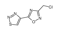 3-(Chloromethyl)-5-(1,2,3-thiadiazol-4-yl)-1,2,4-oxadiazole结构式