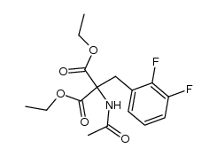 diethyl 2-acetamido-2-(2,3-difluorobenzyl)malonate Structure