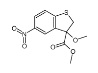 methyl 3-methoxy-5-nitro-2H-1-benzothiophene-3-carboxylate结构式