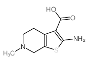 Thieno[2,3-c]pyridine-3-carboxylic acid, 2-amino-4,5,6,7-tetrahydro-6-Methyl- Structure