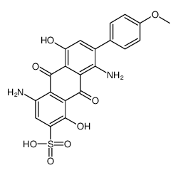4,8-diamino-1,5-dihydroxy-7-(4-methoxyphenyl)-9,10-dioxoanthracene-2-sulfonic acid结构式