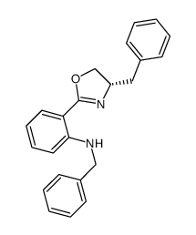 N-benzyl-2-(4-benzyl-4,5-dihydrooxazol-2-yl)aniline结构式