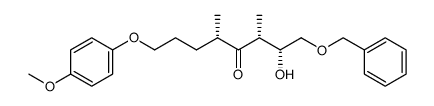 (2R,3R,5S)-3,5-Dimethyl-1-benzyloxy-2-hydroxy-8-(4-Methoxyphenoxy)-4-octanone Structure