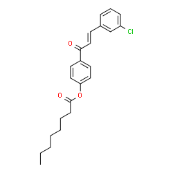 4-[3-(3-CHLOROPHENYL)ACRYLOYL]PHENYL OCTANOATE Structure