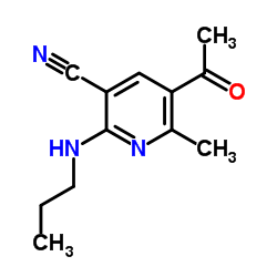 5-Acetyl-6-methyl-2-(propylamino)nicotinonitrile Structure