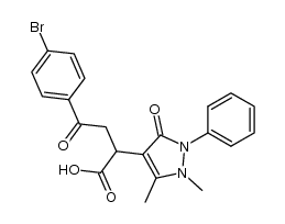 4-(p-bromophenyl)-4-oxo-2-(4-antipyrinyl)butanoic acid结构式