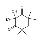 4,4,6,6-tetramethylcyclohexane-1,2,3-trione hydrate结构式