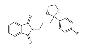 2-(4-fluorophenyl)-2-(3-phthalimidopropyl)-1,3-dioxolane结构式