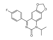 8-(4-fluorophenyl)-5-propan-2-yl-[1,3]dioxolo[4,5-g]quinazolin-6-one结构式