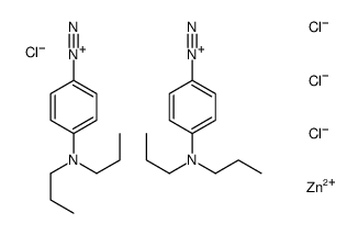 zinc,4-(dipropylamino)benzenediazonium,tetrachloride Structure