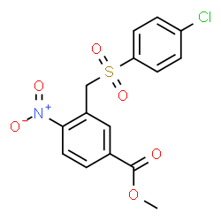 METHYL 3-([(4-CHLOROPHENYL)SULFONYL]METHYL)-4-NITROBENZENECARBOXYLATE structure