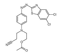 Propanenitrile, 3-[[2-(acetyloxy)ethyl][4- [(5,6-dichloro-2-benzothiazolyl)azo]phenyl]amino ]-结构式