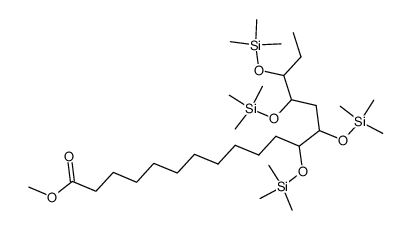 12,13,15,16-Tetrakis[(trimethylsilyl)oxy]octadecanoic acid methyl ester结构式