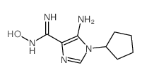5-amino-1-cyclopentyl-N-hydroxy-imidazole-4-carboximidamide结构式