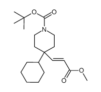 4-cyclohexyl-4-(2-methoxycarbonyl-vinyl)-piperidine-1-carboxylic acid tert-butyl ester Structure