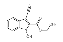 ethyl 3-cyano-1-hydroxy-indole-2-carboxylate结构式