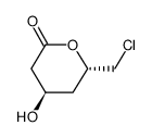 (4R,6S)-6-(chloromethyl)-4-hydroxytetrahydropyran-2-one结构式