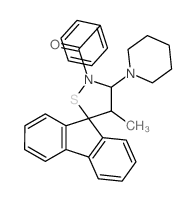 2-benzoyl-4-methyl-3-piperidin-1-ylspiro(fluorene-9,5-isothiazolidine) Structure