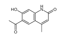 6-acetyl-7-hydroxy-4-methylquinolin-2-one结构式